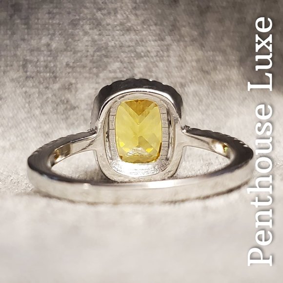 FINAL RESTOCK!! Sparkling Yellow Citrine Halo Ring - Picture 4 of 7